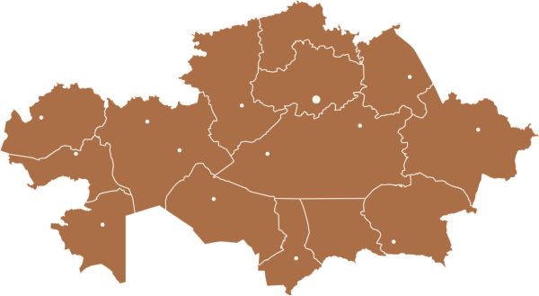 Карта Казахстана контур