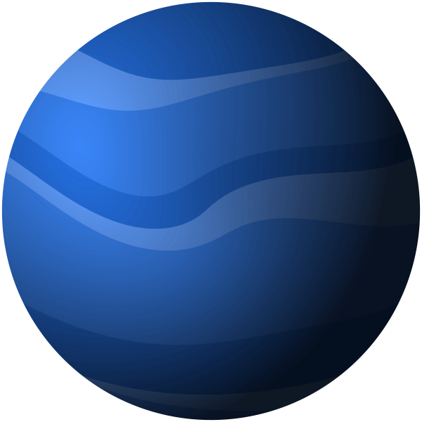 Планета Нептун на прозрачном фоне