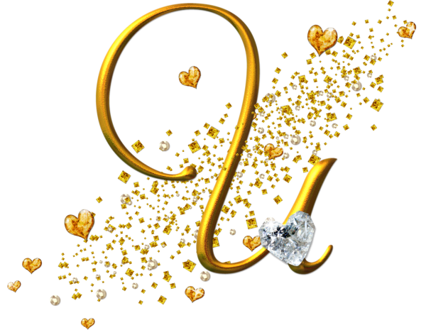 Золотые буквы на прозрачном фоне