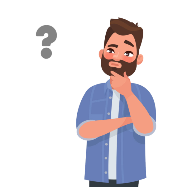 Человек задумался вектор