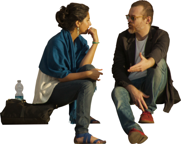 Человек сидит