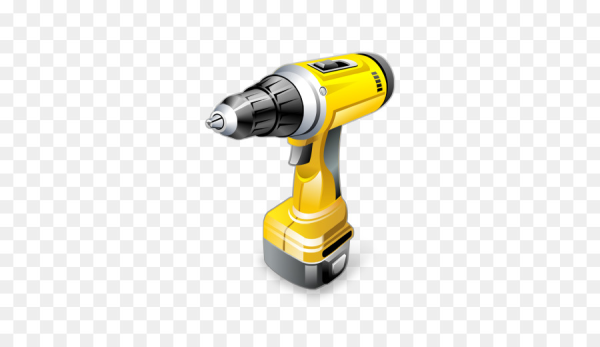 Дрель на белом фоне
