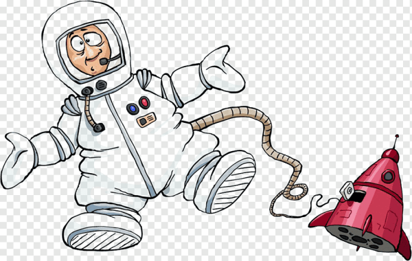 Космонавт на прозрачном фоне