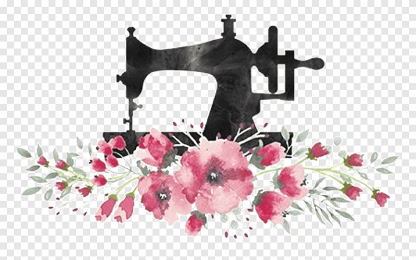Швейная машинка в цветах
