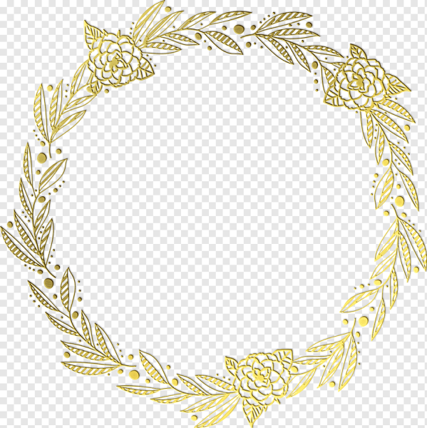 Орнамент золотой венок