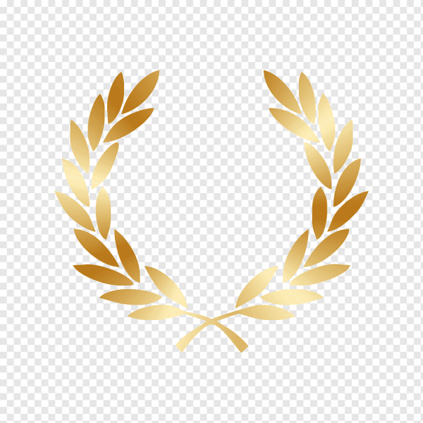 Золотой лавровый венок вектор