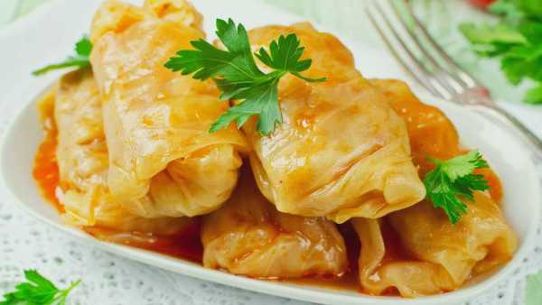 Армянские голубцы с капустными листьями