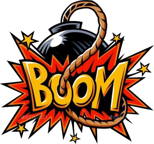 Надпись Boom