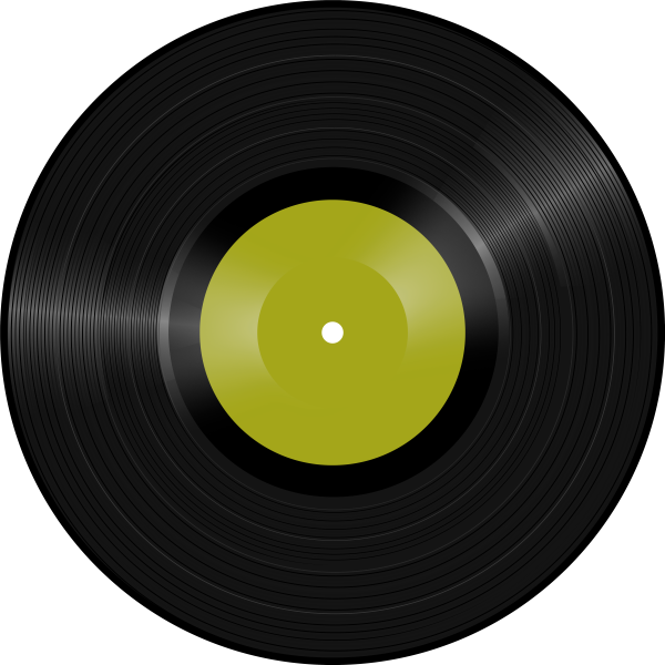Виниловая пластинка на прозрачном фоне