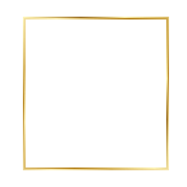 Тонкая Золотая рамка квадрат