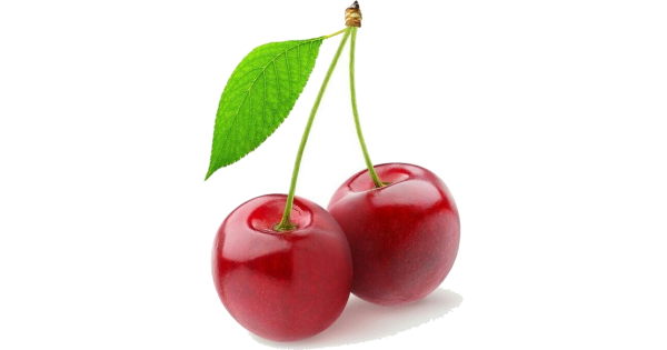 Вишенка на белом фоне