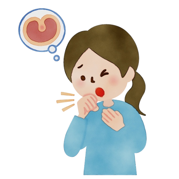 Кашель на прозрачном фоне