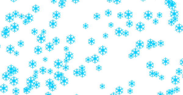 Падающие снежинки на прозрачном фоне