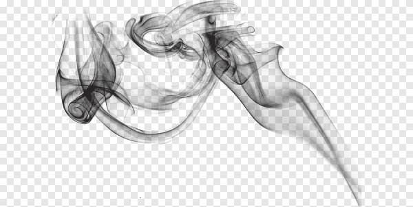 Дым на белом фоне