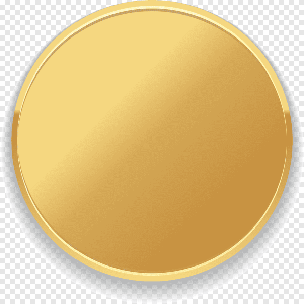 Плашка с золотом круглая