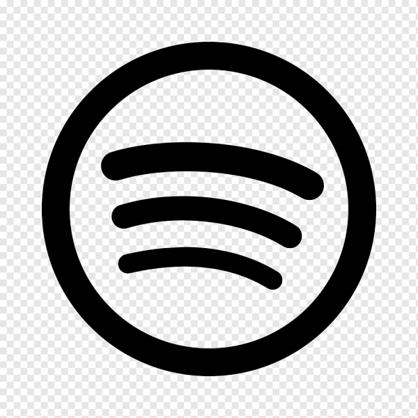 Черные значки Spotify