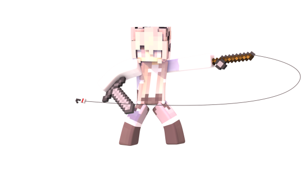 Удочка из МАЙНКРАФТА