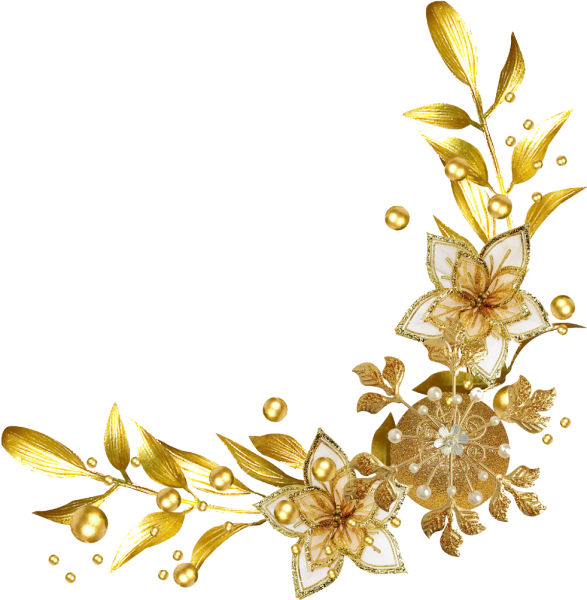 Цветочный узор на прозрачном фоне