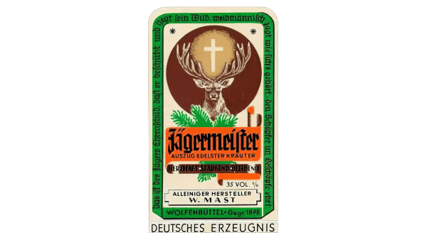 Егермейстер этикетка на бутылку