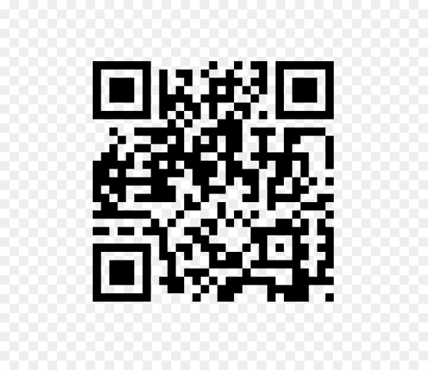 Белый QR код на прозрачном фоне