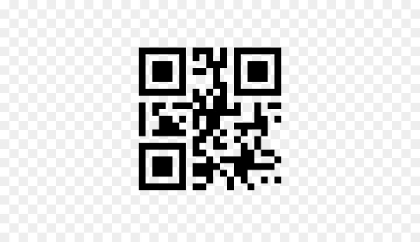 Белый QR код на черном фоне