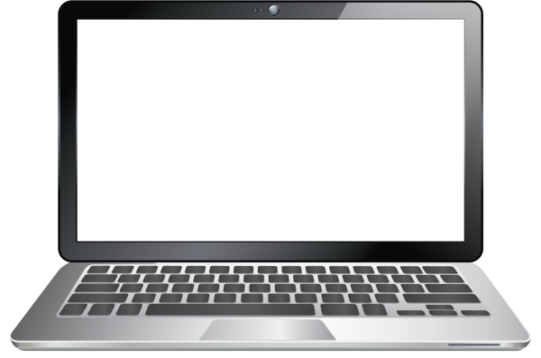 Компьютер на белом фоне