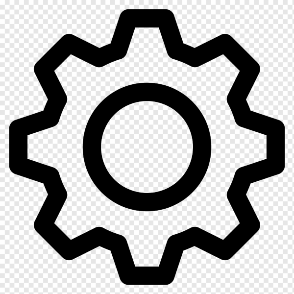 Шестеренка символ без фона