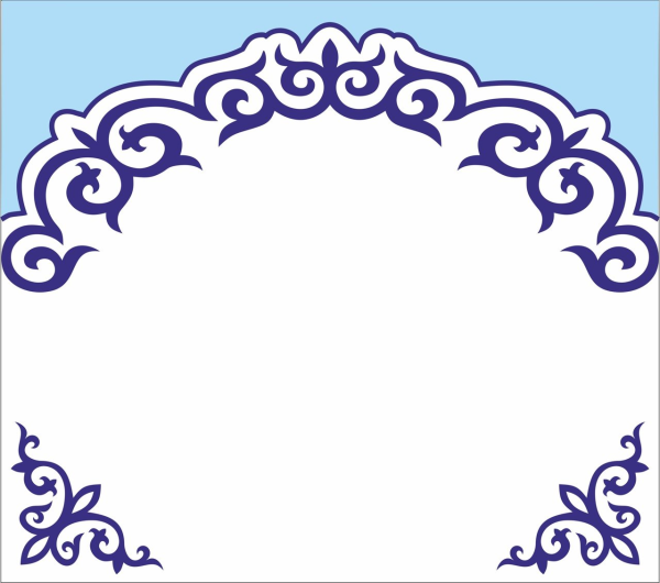 Рамка орнамент казахский