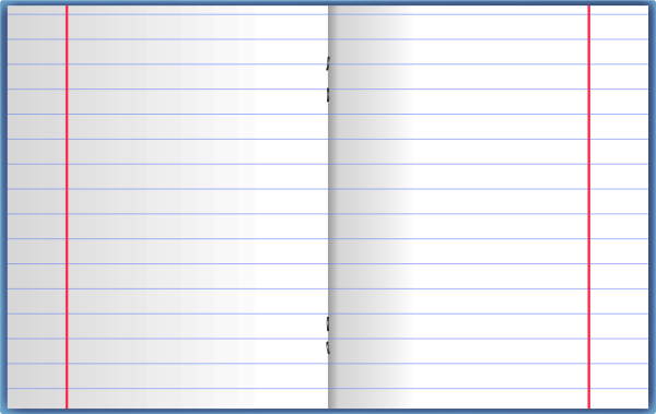 Открытый блокнот на прозрачном фоне
