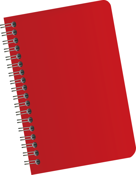 Тетрадь на белом фоне