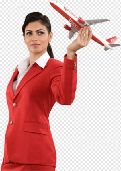 Стюардесса на белом фоне