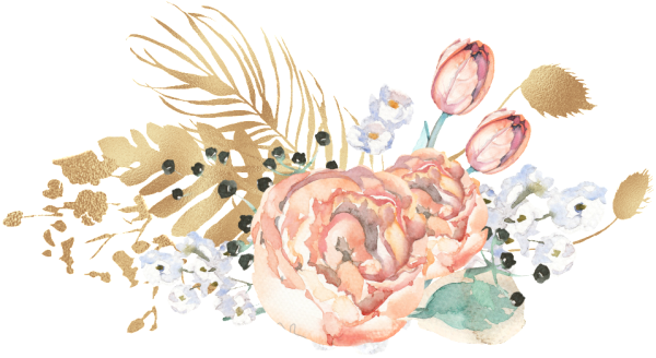 Акварельные цветы бежевые