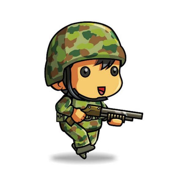 Мультяшный военный