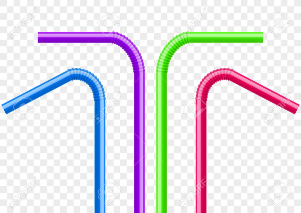 Трубочка для коктейля вектор