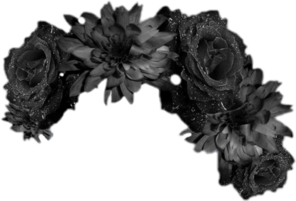 Венок из чёрных роз