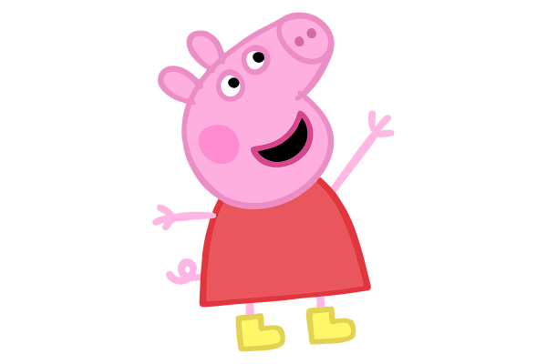 Свинка Пеппа на белом фоне