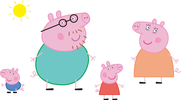 Папа Свин и мама Свинка Пеппа