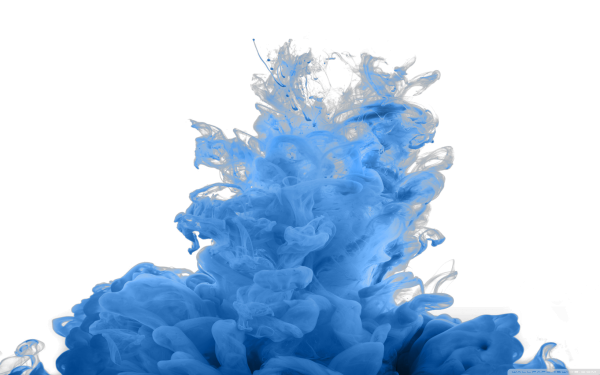 Синий дым на прозрачном фоне