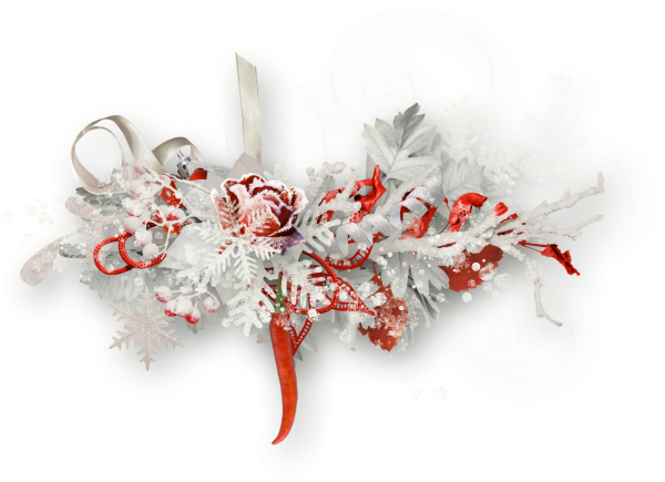 Новогодние украшения на белом фоне