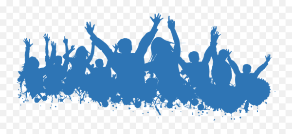 Молодежь на голубом фоне