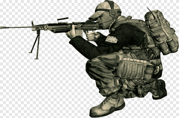 Солдат на белом фоне