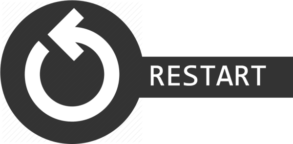 Кнопка рестарта без фона