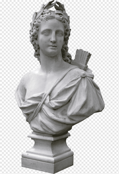 Античная статуя на прозрачном фоне