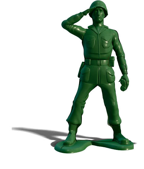 Игрушечный солдатик зеленый