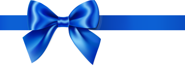 Синяя лента с бантом