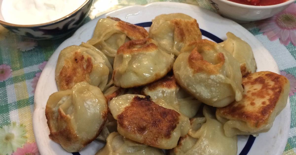 Жареные манты на сковороде
