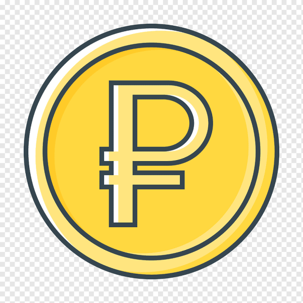 Монетка рубль иконка