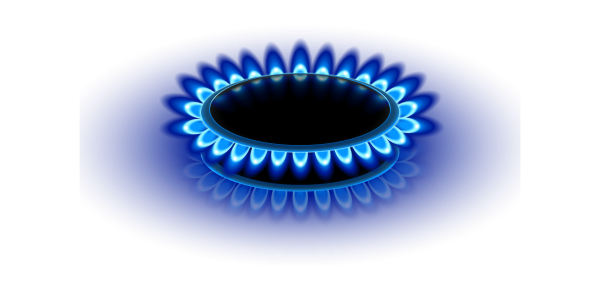Газовая конфорка на белом фоне