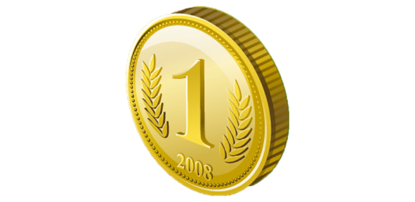 Монеты на прозрачном фоне