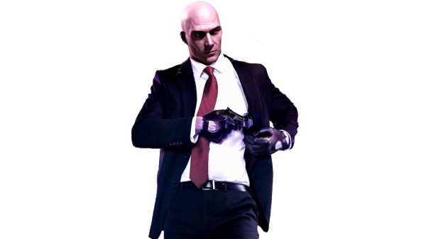 Hitman на белом фоне